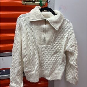 Abercrombie & Fitch Cream Knit Sweater